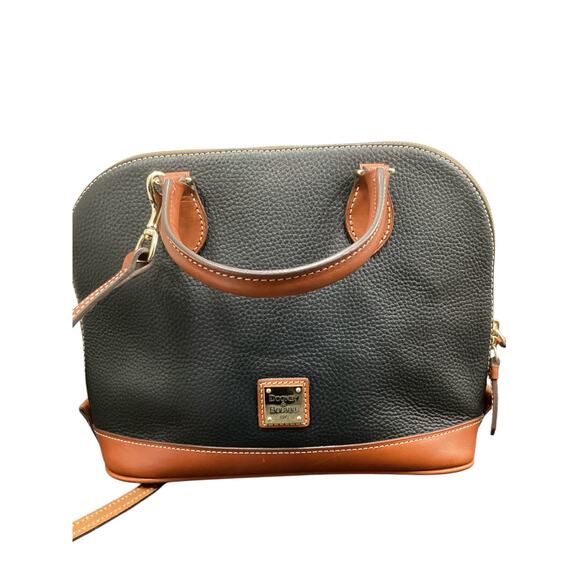 NWOT Dooney & Bourke Satchel Women’s One Size Pebbled Leather Zipper Two Handles - Picture 3 of 11